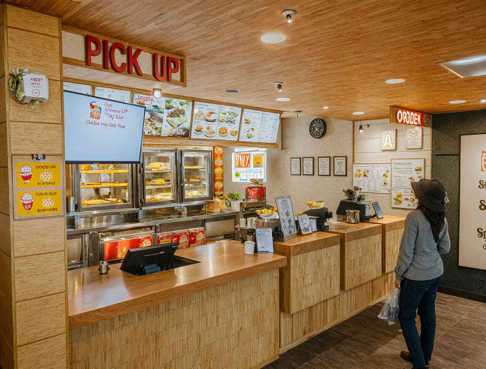 Pick-Up Counters and Cubby Zones
