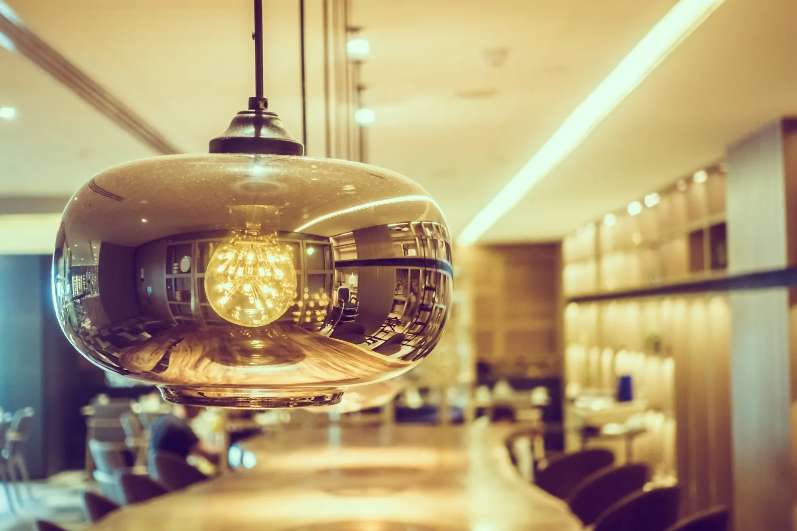 6. Statement Industrial Lighting (Pendants, Edison Bulbs)