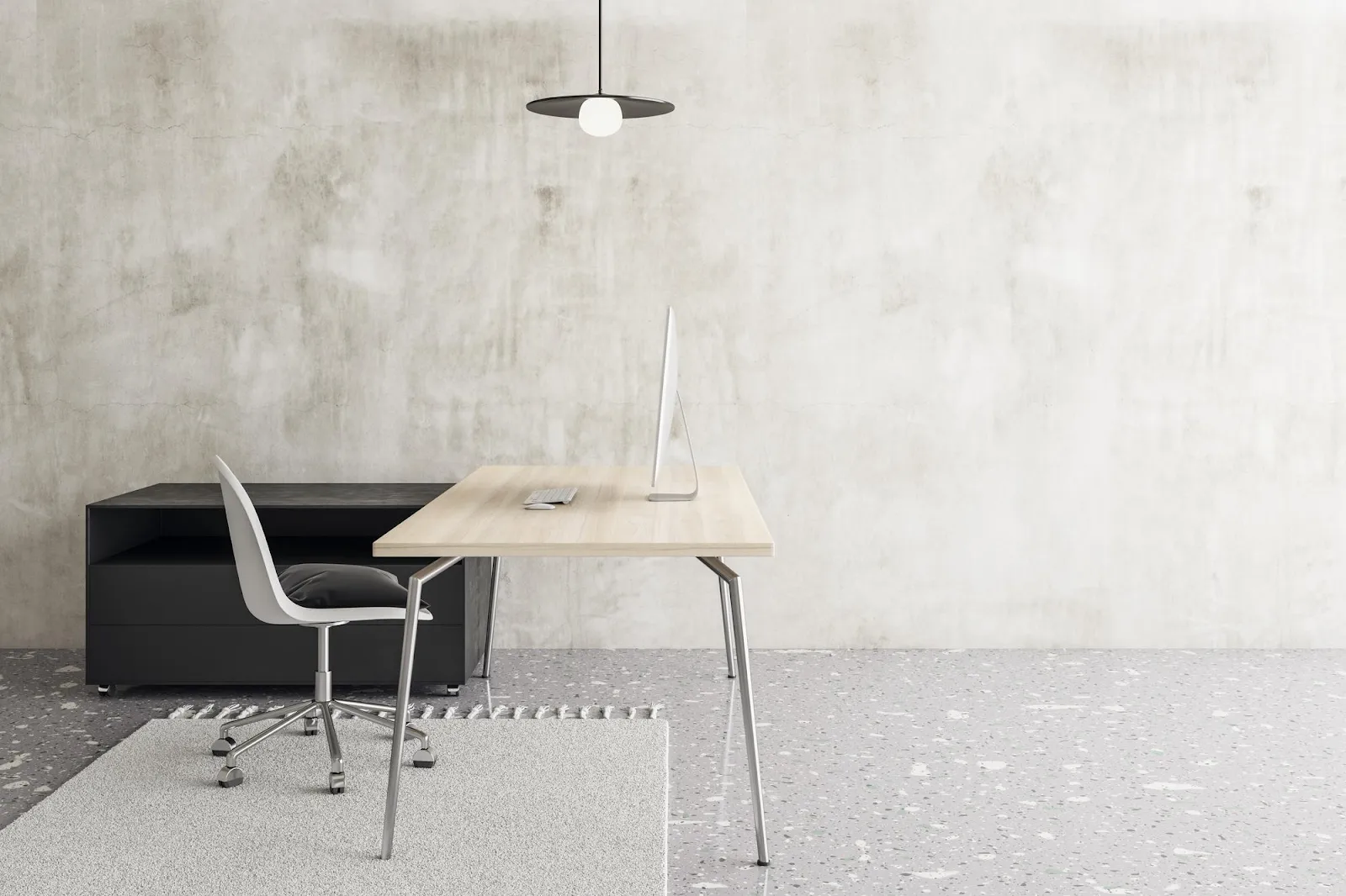 Combine Scandinavian Minimalism With Slight Industrial Touches (Concrete, Exposed Beams, Metal)