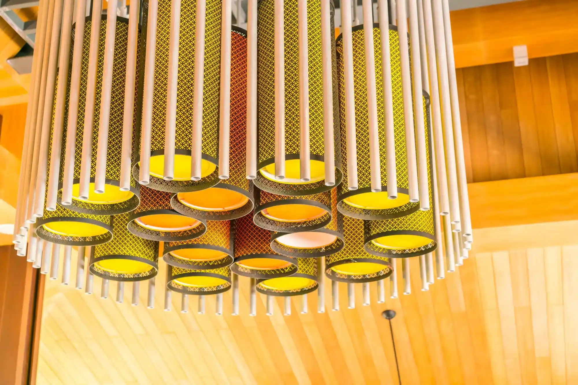 Hang Circular Wool-Felt Panels From The Ceiling