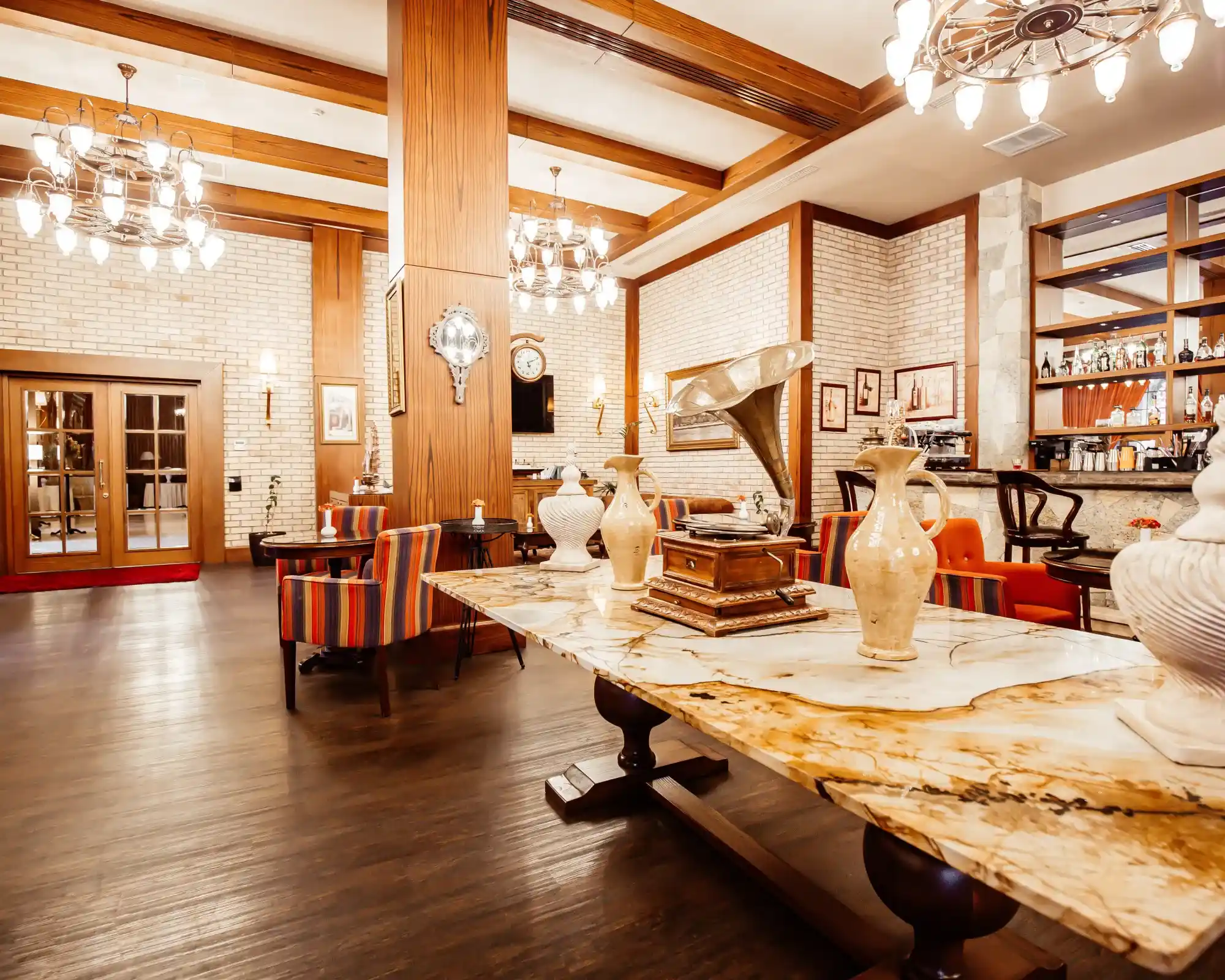 Polished Hardwood Floors With Wide Planks