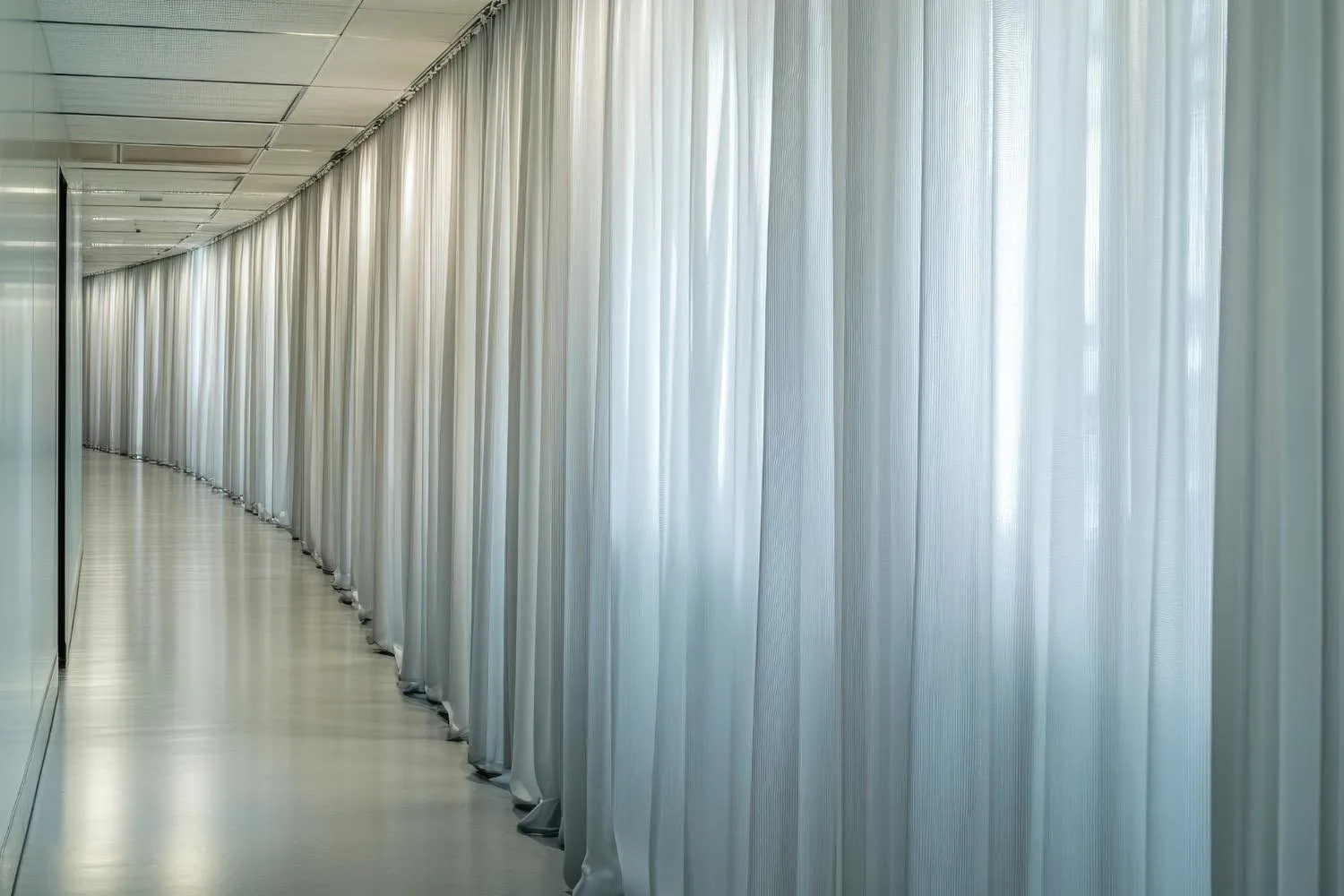 Use Floor-To-Ceiling Curtains In Thick Fabrics